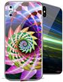 2 Decal style Skin Wraps set for Apple iPhone X and XS Harlequin Snail