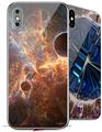 2 Decal style Skin Wraps set for Apple iPhone X and XS Kappa Space