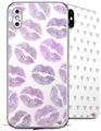 2 Decal style Skin Wraps set for Apple iPhone X and XS Purple Lips
