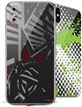 2 Decal style Skin Wraps set for Apple iPhone X and XS Baja 0023 Red Dark
