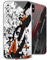 2 Decal style Skin Wraps set for Apple iPhone X and XS Baja 0018 Burnt Orange