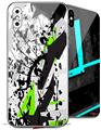 2 Decal style Skin Wraps set for Apple iPhone X and XS Baja 0018 Lime Green