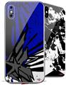 2 Decal style Skin Wraps set for Apple iPhone X and XS Baja 0040 Blue Royal