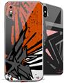 2 Decal style Skin Wraps set for Apple iPhone X and XS Baja 0040 Orange Burnt