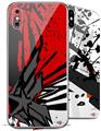 2 Decal style Skin Wraps set for Apple iPhone X and XS Baja 0040 Red