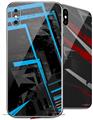 2 Decal style Skin Wraps set for Apple iPhone X and XS Baja 0004 Blue Medium
