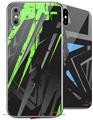 2 Decal style Skin Wraps set for Apple iPhone X and XS Baja 0014 Neon Green