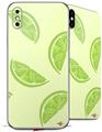 2 Decal style Skin Wraps set compatible with Apple iPhone X and XS Limes Yellow