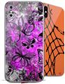 2 Decal style Skin Wraps set for Apple iPhone X and XS Butterfly Graffiti