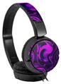 Decal style Skin Wrap compatible with Sony MDR ZX110 Headphones Liquid Metal Chrome Purple (HEADPHONES NOT INCLUDED)