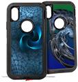 2x Decal style Skin Wrap Set compatible with Otterbox Defender iPhone X and Xs Case - The Fan (CASE NOT INCLUDED)