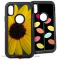 2x Decal style Skin Wrap Set compatible with Otterbox Defender iPhone X and Xs Case - Yellow Daisy (CASE NOT INCLUDED)