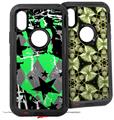2x Decal style Skin Wrap Set compatible with Otterbox Defender iPhone X and Xs Case - SceneKid Green (CASE NOT INCLUDED)