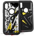 2x Decal style Skin Wrap Set compatible with Otterbox Defender iPhone X and Xs Case - Baja 0018 Yellow (CASE NOT INCLUDED)