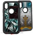 2x Decal style Skin Wrap Set compatible with Otterbox Defender iPhone X and Xs Case - Xray (CASE NOT INCLUDED)