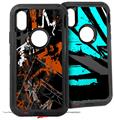 2x Decal style Skin Wrap Set compatible with Otterbox Defender iPhone X and Xs Case - Baja 0003 Burnt Orange (CASE NOT INCLUDED)