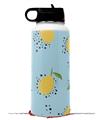 Skin Wrap Decal compatible with Hydro Flask Wide Mouth Bottle 32oz Lemon Blue (BOTTLE NOT INCLUDED)