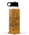 Skin Wrap Decal compatible with Hydro Flask Wide Mouth Bottle 32oz Folder Doodles Orange (BOTTLE NOT INCLUDED)