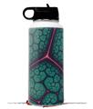 Skin Wrap Decal compatible with Hydro Flask Wide Mouth Bottle 32oz Linear Cosmos Teal (BOTTLE NOT INCLUDED)