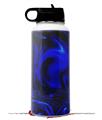 Skin Wrap Decal compatible with Hydro Flask Wide Mouth Bottle 32oz Liquid Metal Chrome Royal Blue (BOTTLE NOT INCLUDED)