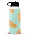Skin Wrap Decal compatible with Hydro Flask Wide Mouth Bottle 32oz Oranges Blue (BOTTLE NOT INCLUDED)