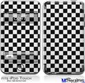 iPod Touch 2G & 3G Skin - Checkered Canvas Black and White