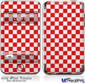 iPod Touch 2G & 3G Skin - Checkered Canvas Red and White