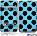 iPod Touch 2G & 3G Skin - Kearas Polka Dots Black And Blue