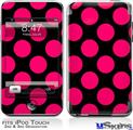 iPod Touch 2G & 3G Skin - Kearas Polka Dots Pink On Black