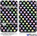 iPod Touch 2G & 3G Skin - Pastel Hearts on Black