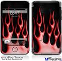 iPod Touch 2G & 3G Skin - Metal Flames Red