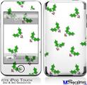 iPod Touch 2G & 3G Skin - Holly Leaves on White