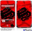 iPod Touch 2G & 3G Skin - Oriental Dragon Black on Red