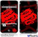 iPod Touch 2G & 3G Skin - Oriental Dragon Red on Black