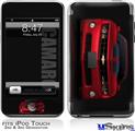 iPod Touch 2G & 3G Skin - 2010 Chevy Camaro Jeweled Red - Black Stripes