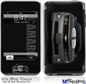 iPod Touch 2G & 3G Skin - 2010 Chevy Camaro Cyber Gray - White Stripes