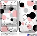 iPod Touch 2G & 3G Skin - Lots of Dots Pink on White