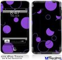iPod Touch 2G & 3G Skin - Lots of Dots Purple on Black