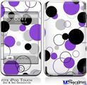 iPod Touch 2G & 3G Skin - Lots of Dots Purple on White