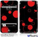 iPod Touch 2G & 3G Skin - Lots of Dots Red on Black