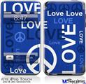 iPod Touch 2G & 3G Skin - Love and Peace Blue