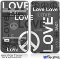 iPod Touch 2G & 3G Skin - Love and Peace Gray