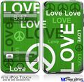 iPod Touch 2G & 3G Skin - Love and Peace Green