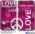 iPod Touch 2G & 3G Skin - Love and Peace Hot Pink