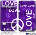 iPod Touch 2G & 3G Skin - Love and Peace Purple