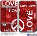 iPod Touch 2G & 3G Skin - Love and Peace Red