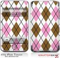 iPod Touch 2G & 3G Skin - Argyle Pink and Brown
