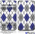 iPod Touch 2G & 3G Skin - Argyle Blue and Gray