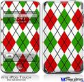 iPod Touch 2G & 3G Skin - Argyle Red and Green