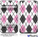 iPod Touch 2G & 3G Skin - Argyle Pink and Gray